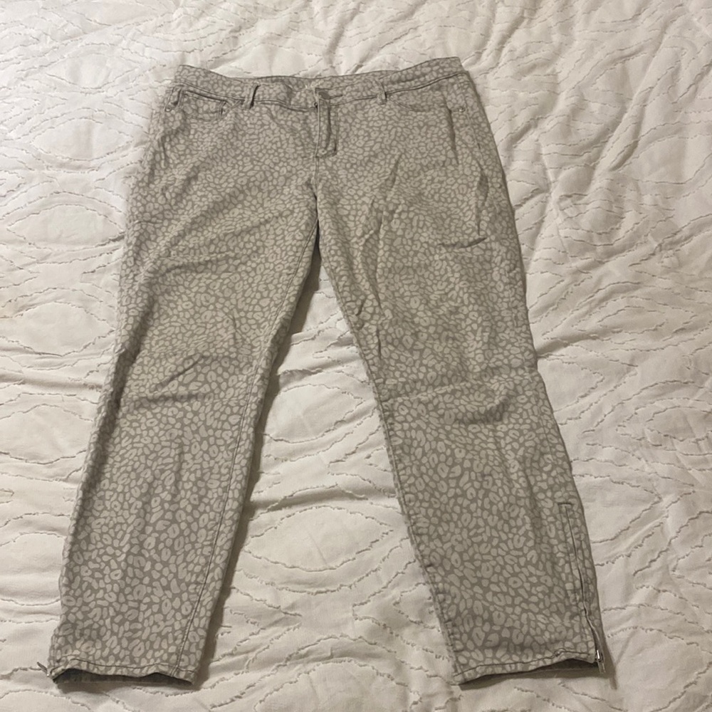 Loft skinny zipper ankle pants